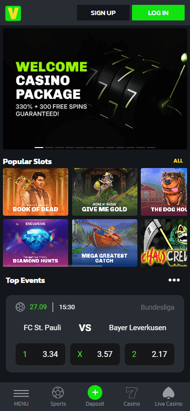 Velobet Casino Mobile screenshot